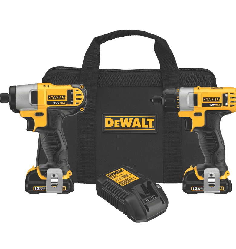 DEWALT DCK210S2 12-Volt Max Screwdriver-Impact Driver Combo Kit