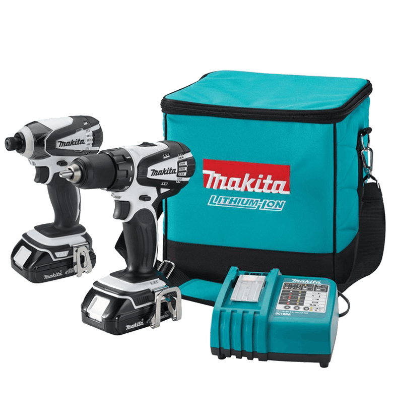 Makita LCT200W 18-Volt Compact Lithium-Ion Cordless Combo Kit 2-Piece